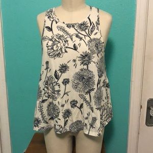 Anthropologie floral tank